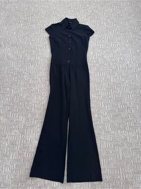 Azadeh San Francisco Women’s Black Short-Sleeve Collared Jumpsuit